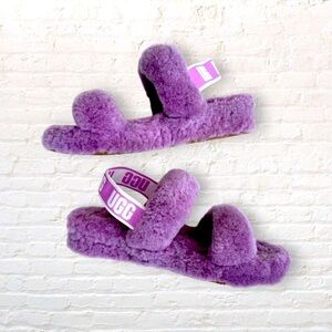 UGG Oh Yeah Slingback Orchid Purple Plush Slipper 1107953 Sandals Women's Size 8